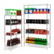 Chrome shelving with load Chrome shelving with load
