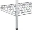Chrome shelving - Foot and shelf close-up Chrome shelving - Foot and shelf close-up